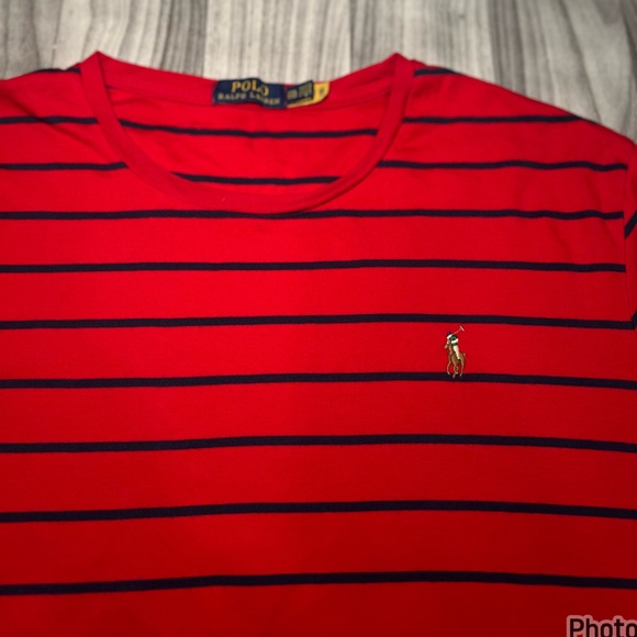 SIZE XXL MENS POLO RALPH LAUREN STRIPED CREWNECK TSHIRT - Picture 2 of 6